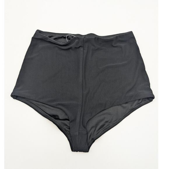 AFRM Women's Tummy Control High Waist Mesh Bikini Bottoms Black Size XS - Picture 2 of 6